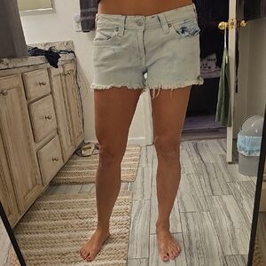 True Religion Light Wash Jean Shorts